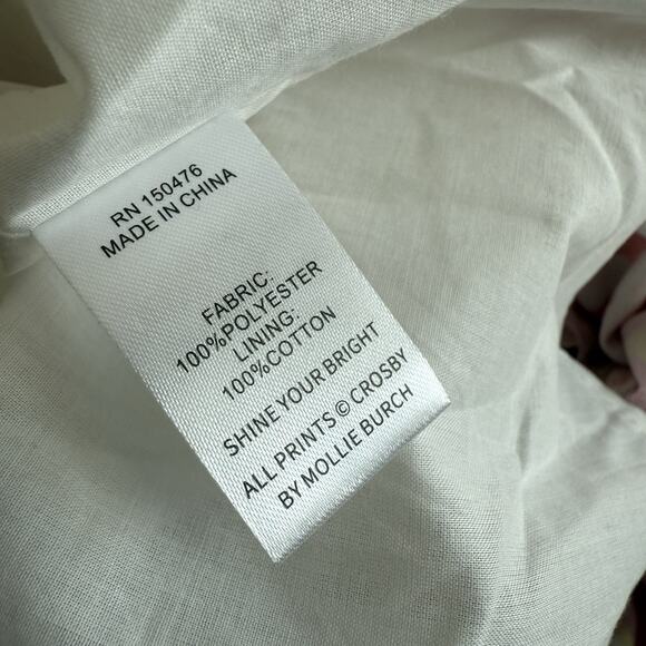 Crosby By Mollie Burch Bowie Dress Pink Tropics Size M - Picture 7 of 12